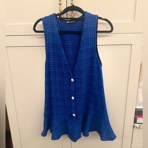 Zara Ruffled Tweed Dress Size XS
